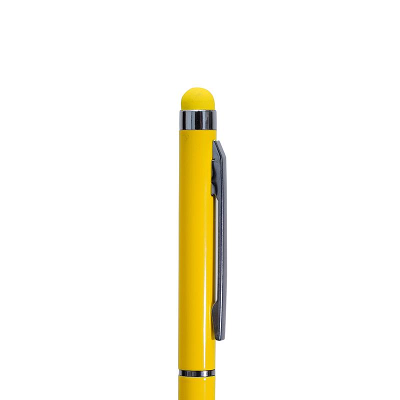 Metal Slim Pen - Yellow Color With Sliver Plated Clip & Tip